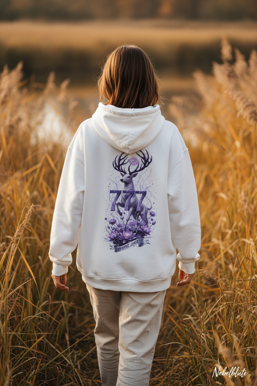 ANGEL NUMBERS 777 - Weiß Backprint