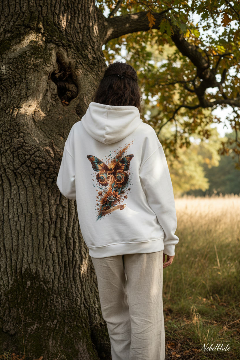 ANGEL NUMBERS 555 - Weiß Backprint