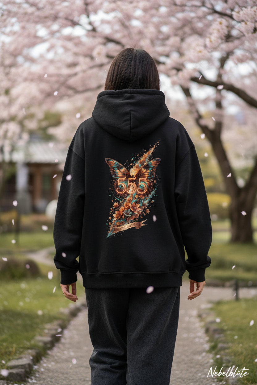 ANGEL NUMBERS 555 - Schwarz Backprint