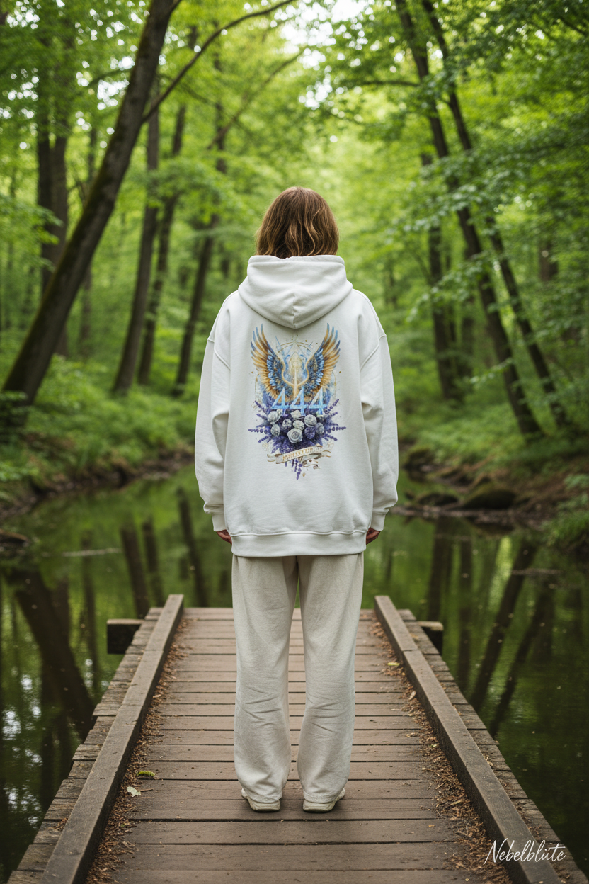 ANGEL NUMBERS 444 - Weiß Backprint